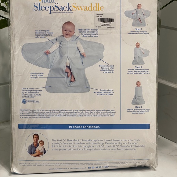 HALO SleepSack Swaddle.  NEW!  Cream colored.  Cotton. - Picture 5 of 5